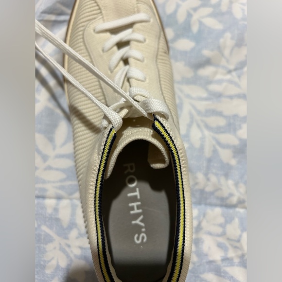 Rothy's Other - Rothy's Ivory Sneakers with Yellow and Black Accents